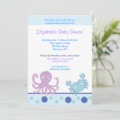 シーパープルタコ&カニ5x7招待状 招待状 (スタンド正面)