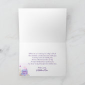 シーパープルティール(緑がかった色)リトルマーメイドありがとう サンキューカード (内部)