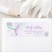 シーパープルティール（緑がかった色）リトルマーメイドリターンの下 ラベル (インサイチュ)