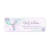 シーパープルティール(緑がかった色)リトルマーメイドリターンの下 ラベル (正面)