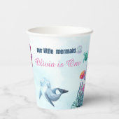 シーパープルマーメイド1stバースデーガール 紙コップ (裏面)