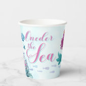 シーパープルマーメイド1stバースデーガール 紙コップ (正面)