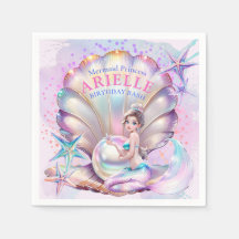 シーパープル&ティール（緑がかった色）マーメイド誕生日Bashの下