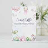 シーパールのベビーシャワーの下 – おむつラッフル エンクロージャーカード (スタンド正面)