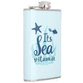 シービタミン – おもしろい海インスパイア引用文 フラスク (右)