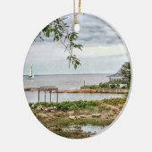 シービュービーチマディソンコネチカットオーナメント セラミックオーナメント (左)