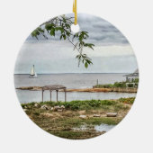 シービュービーチマディソンコネチカットオーナメント セラミックオーナメント (裏面)