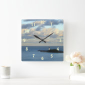 シービューII スクエア壁時計 (ホーム)