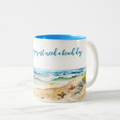 シービーチ水彩 |旅行 |コーヒー ツートーンマグカップ (正面右)