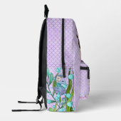 シーピンクとパープルマーメイド(Dkスキン)の下 プリントバックパック (左)