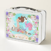 シーピンクと紫の人魚（ブルネット）の下 メタルランチボックス (裏面)