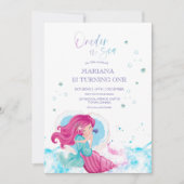 シーピンクの人魚の下の海ガーリー1st 招待状 (正面)