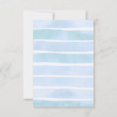 シーピンクの女の子の亀の赤ちゃんシャワーの下で サンキューカード (裏面)