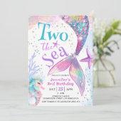 シーピンクの女の子2歳の誕生日 招待状 (スタンド正面)