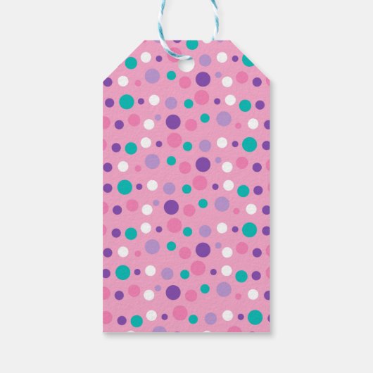 シーピンクの紫の赤ちゃん航海ののシャワーの下で ギフトタグ (裏面)