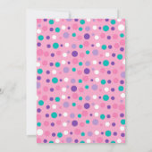 シーピンクの紫の赤ちゃん航海ののシャワーの下で 招待状 (裏面)