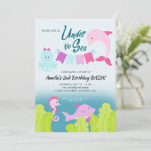 シーピンクドルフィンガールの誕生日パーティーの下 招待状 (スタンド正面)