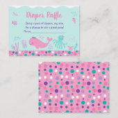 シーピンクパープルベビーおむつラッフルの下 エンクロージャーカード (正面/裏面)
