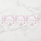 シーピンク海の少女の誕生日パーティーの下 ペットボトルラベル (シングルラベル)