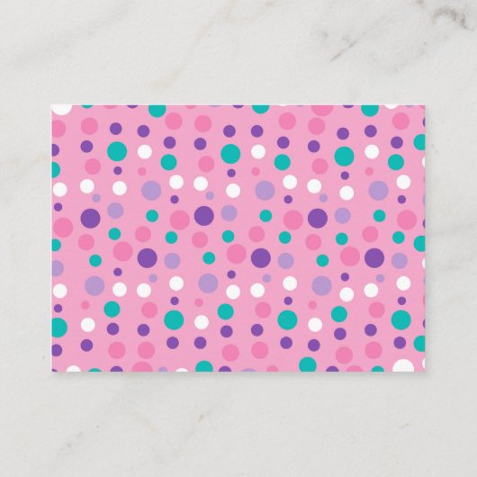 シーピンク紫の赤ちゃんシャワーのブックリクエストの下 エンクロージャーカード (裏面)