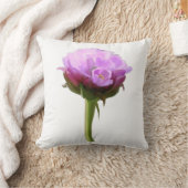 シーピンク、ピンクの花、白い背景 クッション (ブランケット)