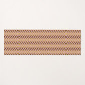 シーピンク&金ゴールドヘリンボーン ヨガマット (正面(横))