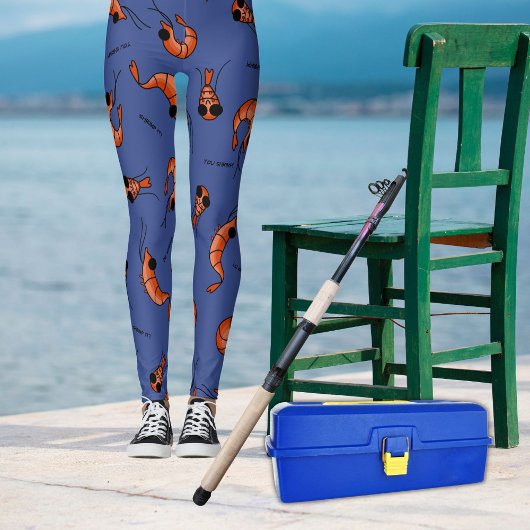 シーフおもしろいェエビのレッグ レギンス