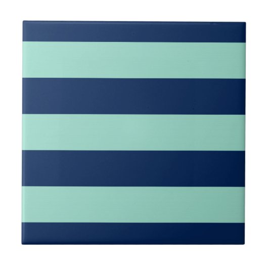 シーフはっきりしたォームグリーン&ダークブルーストライプ タイル (正面)