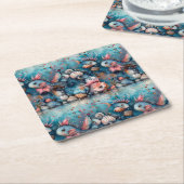 シーフィッおもしろいクの住民 スクエアペーパーコースター (アングル)