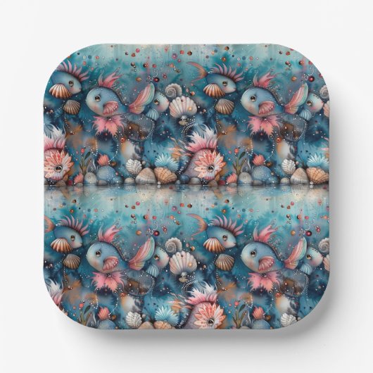 シーフィッおもしろいクの住民 ペーパープレート (正面)