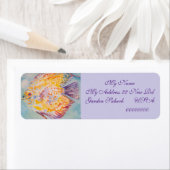 シーフィッシュウォーターのカラーアート差出人住所ラベル ラベル (インサイチュ)