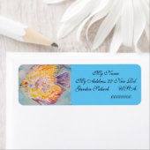 シーフィッシュウォーターのカラーアート差出人住所ラベル ラベル (インサイチュ)