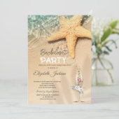 シーフィッシュストリングライト、花ガラスバチェロレッテ 招待状 (スタンド正面)