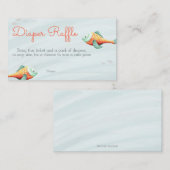 シーフィッシュニュートラルツインオムツラッフルの下でかわいい エンクロージャーカード (正面/裏面)