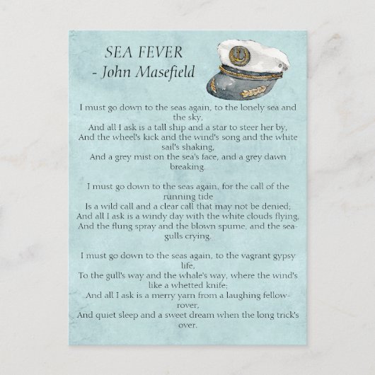 シーフィーバーマセフィールド詩 ポストカード (正面)