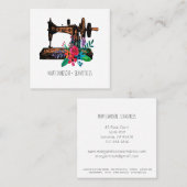 シーフェストテーラーヴィンテージ裁縫機械フローラ スクエア名刺 (正面/裏面)