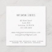 シーフェストテーラーヴィンテージ裁縫機械フローラ スクエア名刺 (裏面)