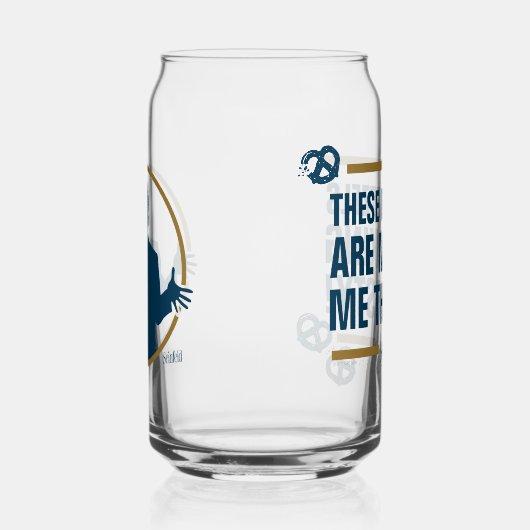 シーフェルド | "これらのプレッツェル"タイポグラフィグラフィック ガラス缶 (右)