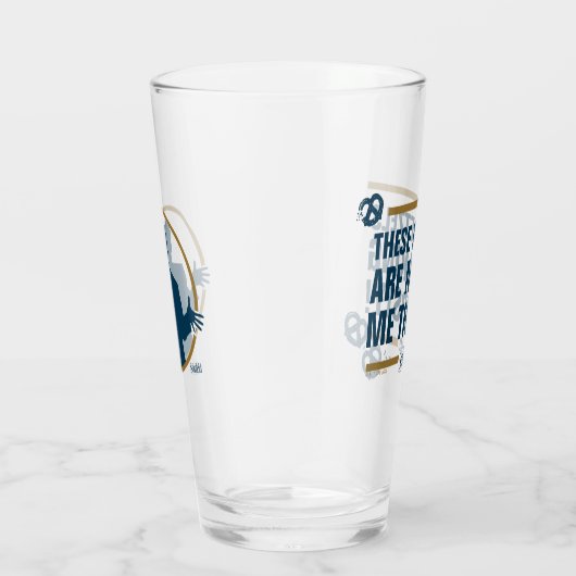 シーフェルド | "これらのプレッツェル"タイポグラフィグラフィック タンブラーグラス (右)