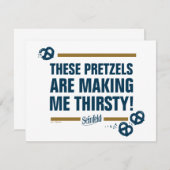 シーフェルド | "これらのプレッツェル"タイポグラフィグラフィック ノートカード (正面/裏面)