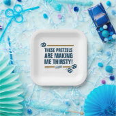 シーフェルド | "これらのプレッツェル"タイポグラフィグラフィック ペーパープレート (パーティー)