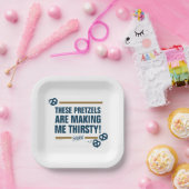 シーフェルド | "これらのプレッツェル"タイポグラフィグラフィック ペーパープレート (パーティー)