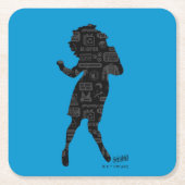 シーフェルド |エレインダンスシルエット スクエアペーパーコースター (正面)