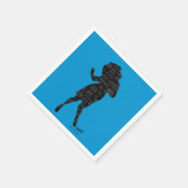 シーフェルド |エレインダンスシルエット スタンダードカクテルナプキン (角)