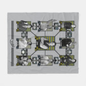 シーフェルド |キャラクター人間関係グラフ フリースブランケット (正面(横))