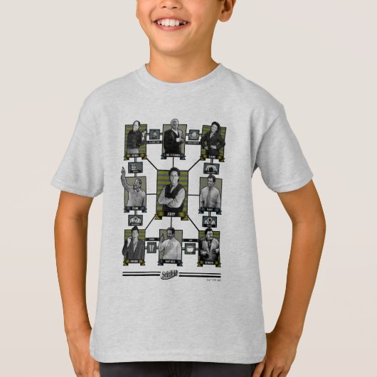 シーフェルド |キャラクター人間関係グラフ Tシャツ (正面)