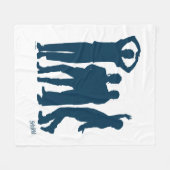 シーフェルド |シルエットグラフィックのグループ化 フリースブランケット (正面(横))