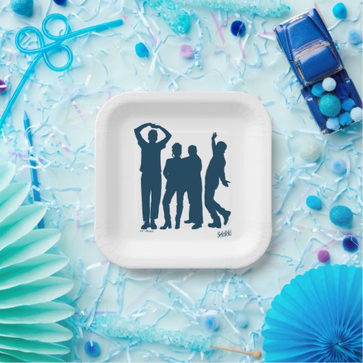 シーフェルド |シルエットグラフィックのグループ化 ペーパープレート (パーティー)