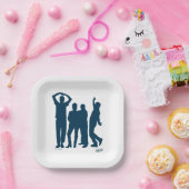 シーフェルド |シルエットグラフィックのグループ化 ペーパープレート (パーティー)