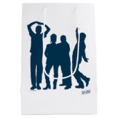 シーフェルド |シルエットグラフィックのグループ化 ミディアムペーパーバッグ (裏面)